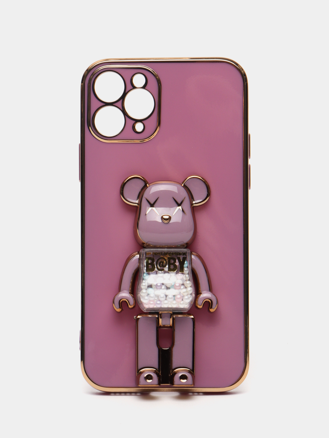 Чехлы на Айфон с BearBrick медведем держателем подставкой IPhone купить по  цене 550 ₽ в интернет-магазине Магнит Маркет