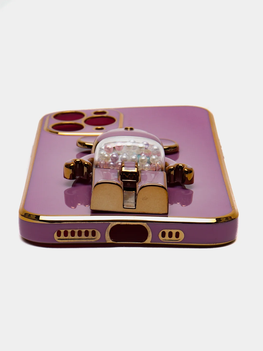 Розовый чехлы на Айфон с BearBrick медведем держателем подставкой IPhone