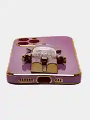 Розовый чехлы на Айфон с BearBrick медведем держателем подставкой IPhone