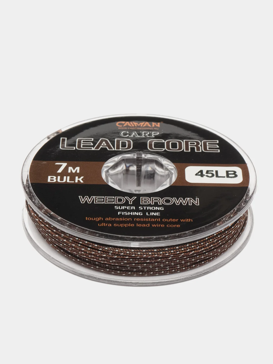 Коричневый лидкор со свинцовым сердечником Caiman Lead Core, 7 m