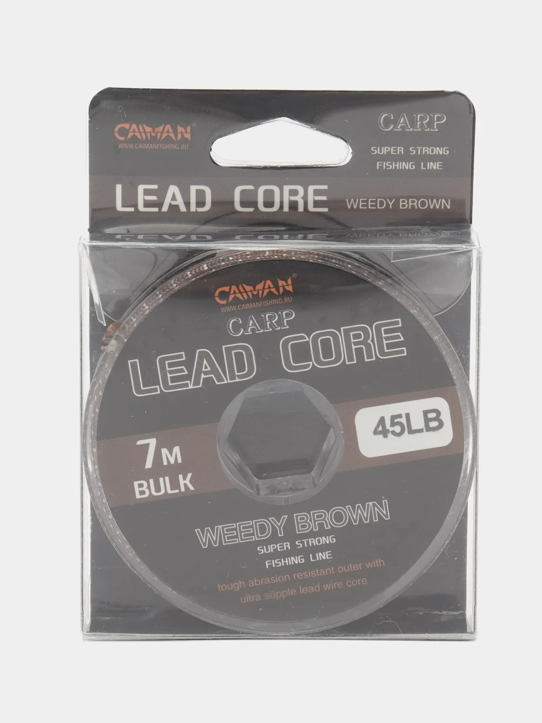 Коричневый лидкор со свинцовым сердечником Caiman Lead Core, 7 m