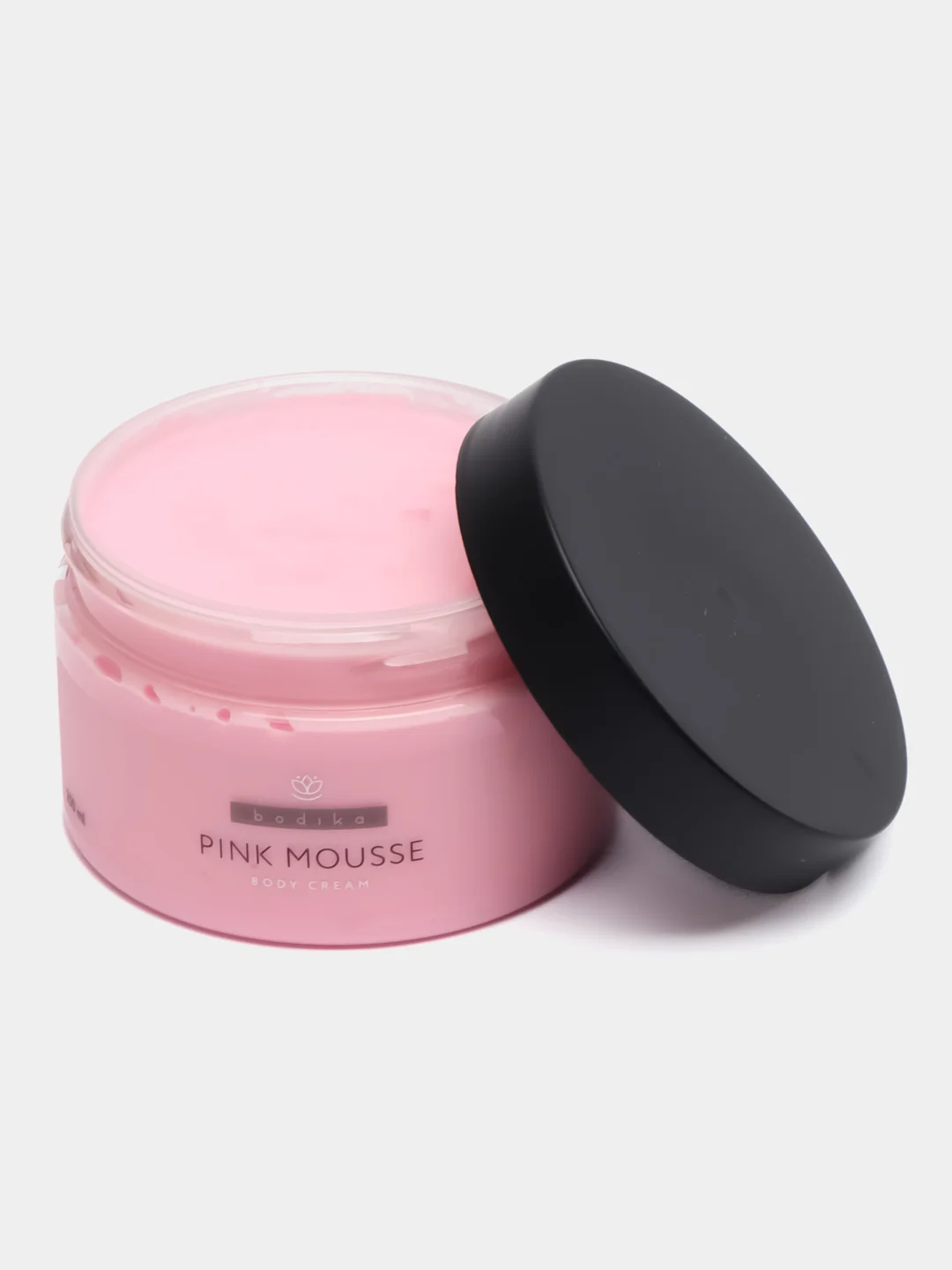Парфюмированный увлажняющий крем для тела "Pink Mousse", питающий, смягчающий, в банке Bodika