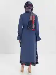 Зеленый костюм женский с платьем, сарафан, туника, платок,платье макси, мусульманское платье