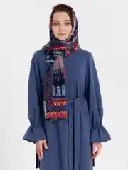 Зеленый костюм женский с платьем, сарафан, туника, платок,платье макси, мусульманское платье