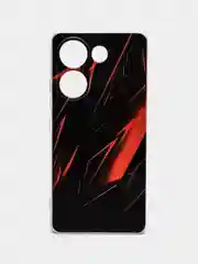 Красный чехол на Tecno Camon 20/20 Pro 4G (Текно Камон 20/20 Про 4G), с рисунком, защита камеры