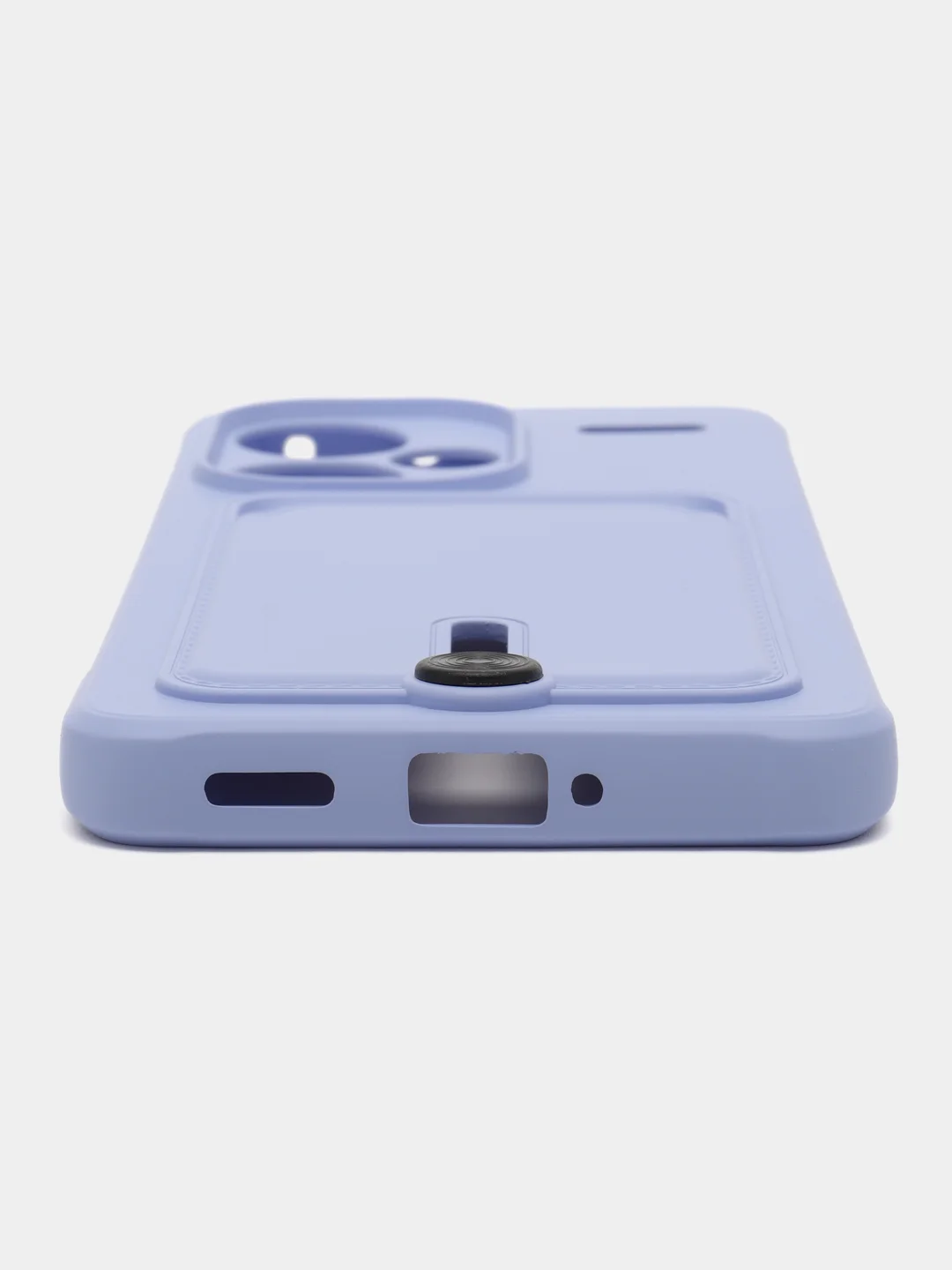 Лавандовый чехол Xiaomi Redmi Note 13 Pro Plus (Нот 13 Про Плюс), силиконовый, с карманом для карты