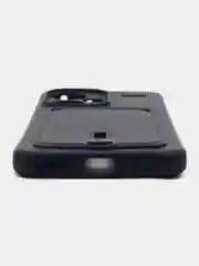 Темно-синий чехол Xiaomi Redmi Note 13 Pro Plus (Нот 13 Про Плюс), силиконовый, с карманом для карты