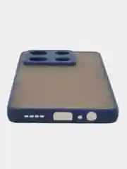 Синий чехол для Infinix Note 30 Pro (Инфиникс Нот 30 Про), пластиковый, матовый, с цветными кнопками