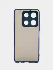 Синий чехол для Infinix Note 30 Pro (Инфиникс Нот 30 Про), пластиковый, матовый, с цветными кнопками