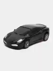 Черный робот-автомобиль, трансформер