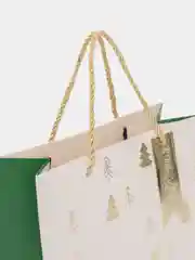 Зеленый пакет подарочный "Новый год"