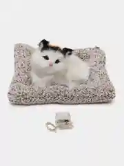 Черный подарочный набор "Кошечка с гирляндами"