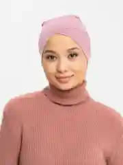 Белый бони наискосок из ткани калифорния, чепчик, шапочка