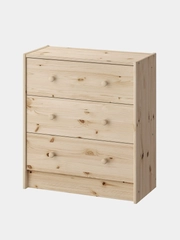 Комод деревянный ikea для хранения, сосна, 3 ящика, Brabix Scandi Sc-001 Раст, 641890