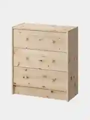 Комод деревянный ikea для хранения, сосна, 3 ящика, Brabix Scandi Sc-001 Раст, 641890