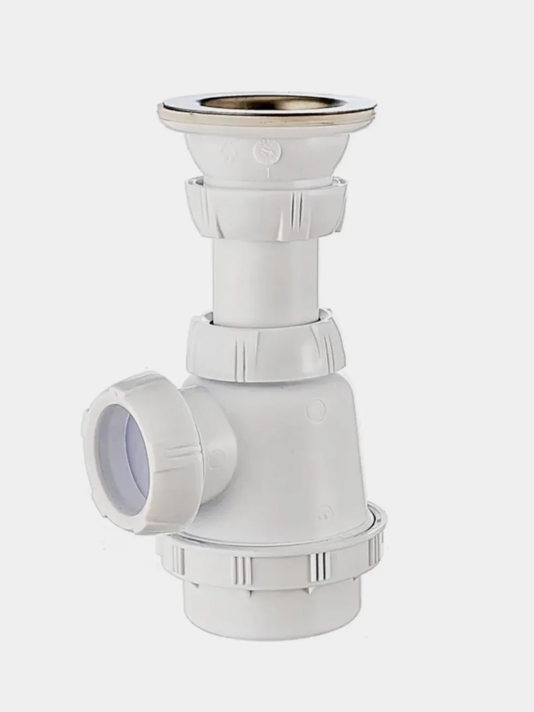 Белый сифон для раковины WIRQUIN 30975059 1, для биде и раковин, 1/4" х 32 мм, c выпуском 63 мм