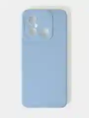 Голубой чехол для Xiaomi Redmi 12C / Poco C55 матовый с дополнительной защитой камеры