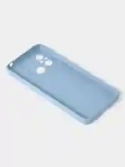 Голубой чехол для Xiaomi Redmi 12C / Poco C55 матовый с дополнительной защитой камеры