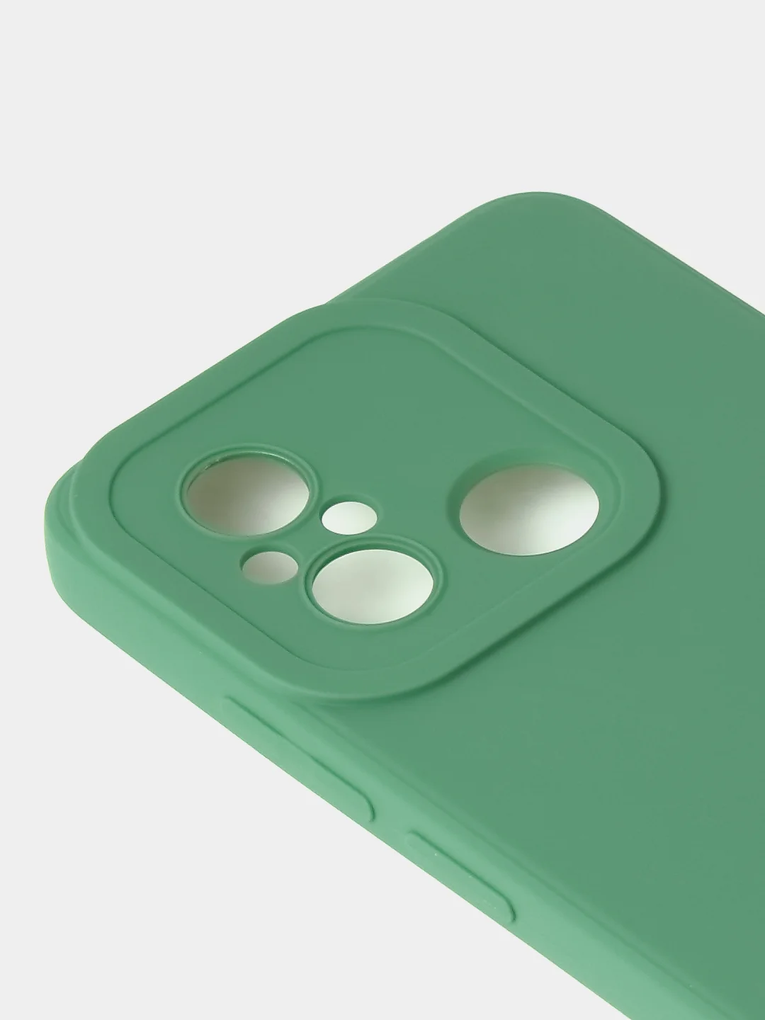 Зеленый чехол для Xiaomi Redmi 12C / Poco C55 матовый с дополнительной защитой камеры