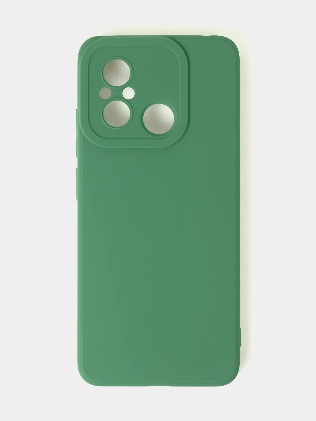 Зеленый чехол для Xiaomi Redmi 12C / Poco C55 матовый с дополнительной защитой камеры