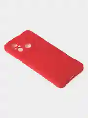 Красный чехол для Xiaomi Redmi 12C / Poco C55 матовый с дополнительной защитой камеры