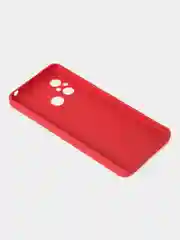 Красный чехол для Xiaomi Redmi 12C / Poco C55 матовый с дополнительной защитой камеры
