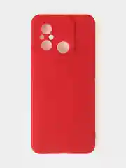 Красный чехол для Xiaomi Redmi 12C / Poco C55 матовый с дополнительной защитой камеры