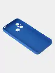 Синий чехол для Xiaomi Redmi 12C / Poco C55 матовый с дополнительной защитой камеры