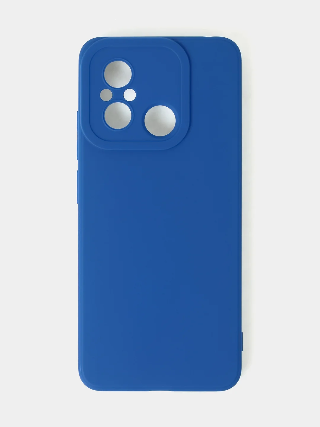 Синий чехол для Xiaomi Redmi 12C / Poco C55 матовый с дополнительной защитой камеры