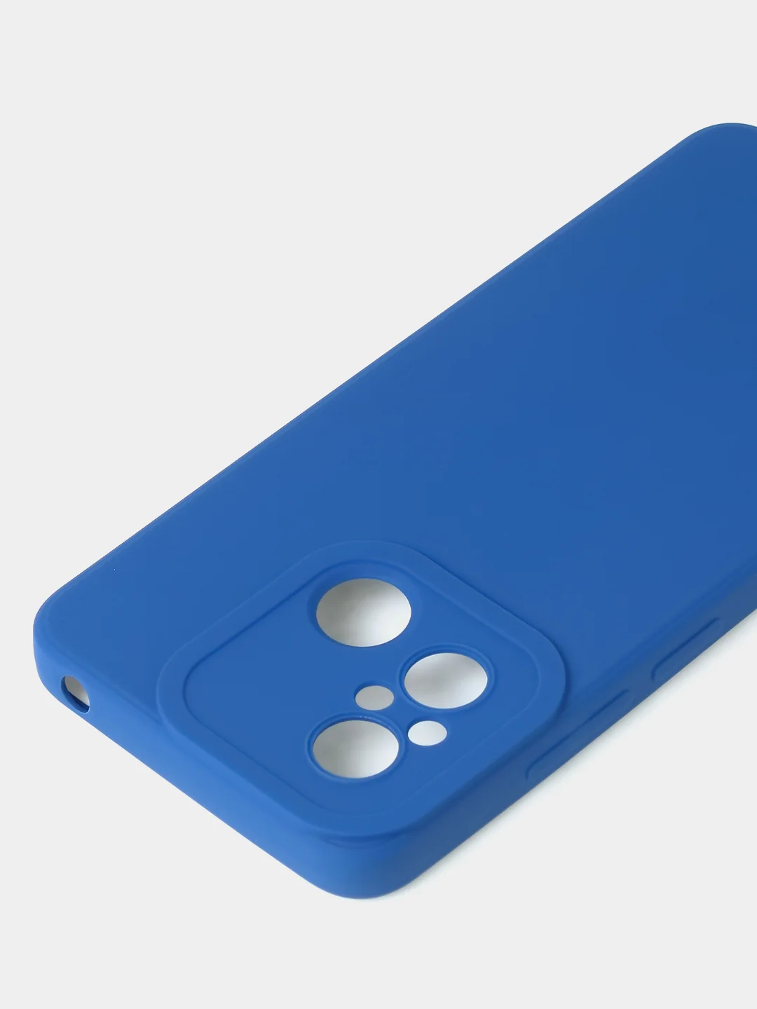 Синий чехол для Xiaomi Redmi 12C / Poco C55 матовый с дополнительной защитой камеры