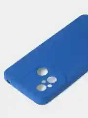 Синий чехол для Xiaomi Redmi 12C / Poco C55 матовый с дополнительной защитой камеры