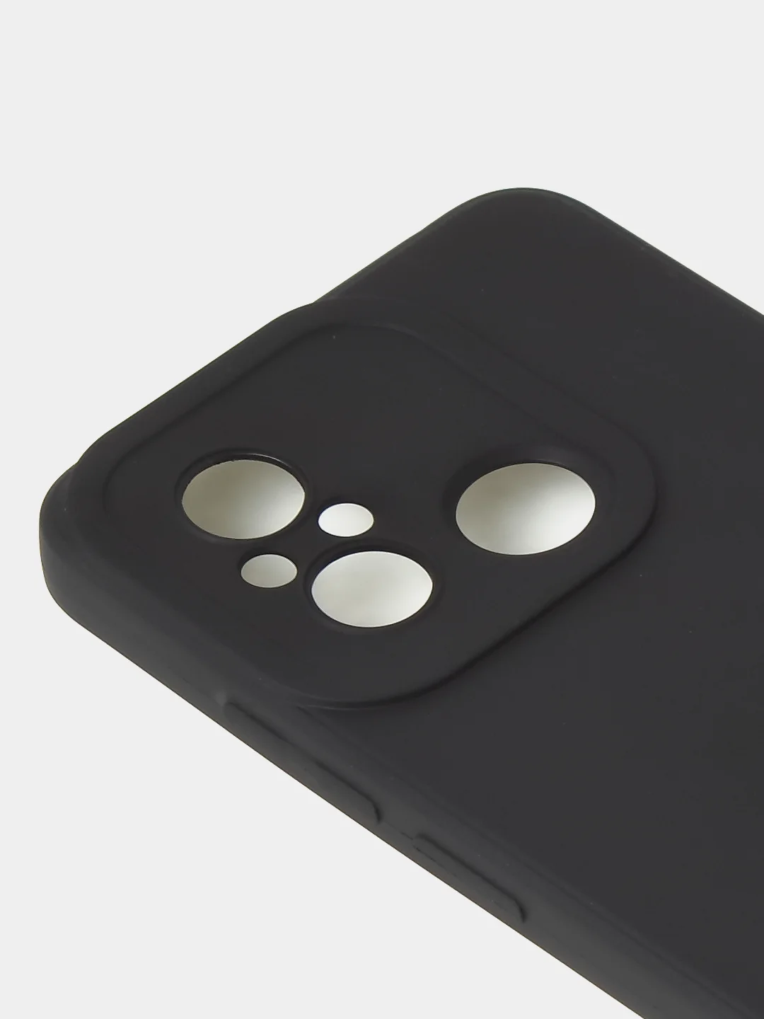 Черный чехол для Xiaomi Redmi 12C / Poco C55 матовый с дополнительной защитой камеры