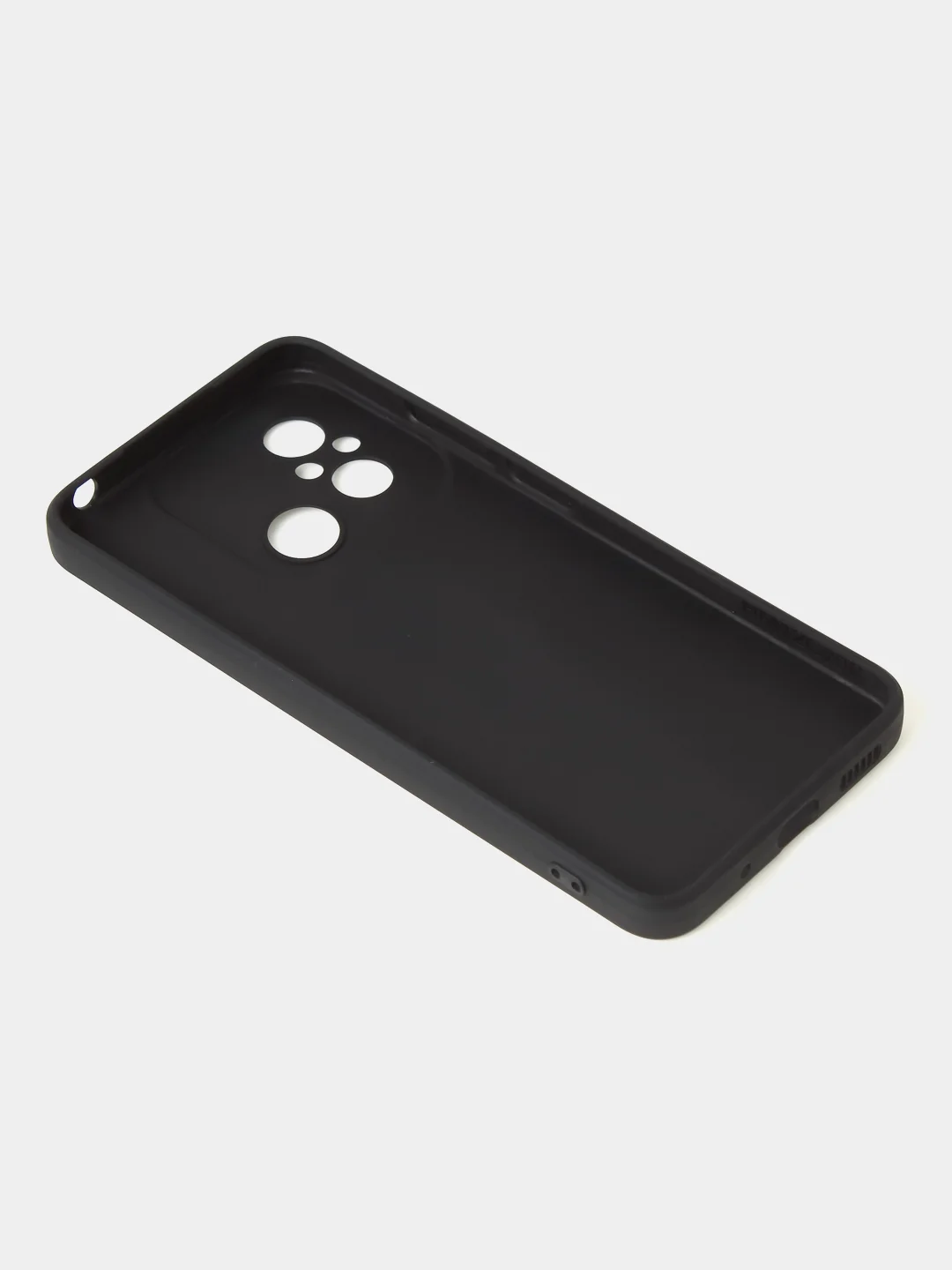 Черный чехол для Xiaomi Redmi 12C / Poco C55 матовый с дополнительной защитой камеры