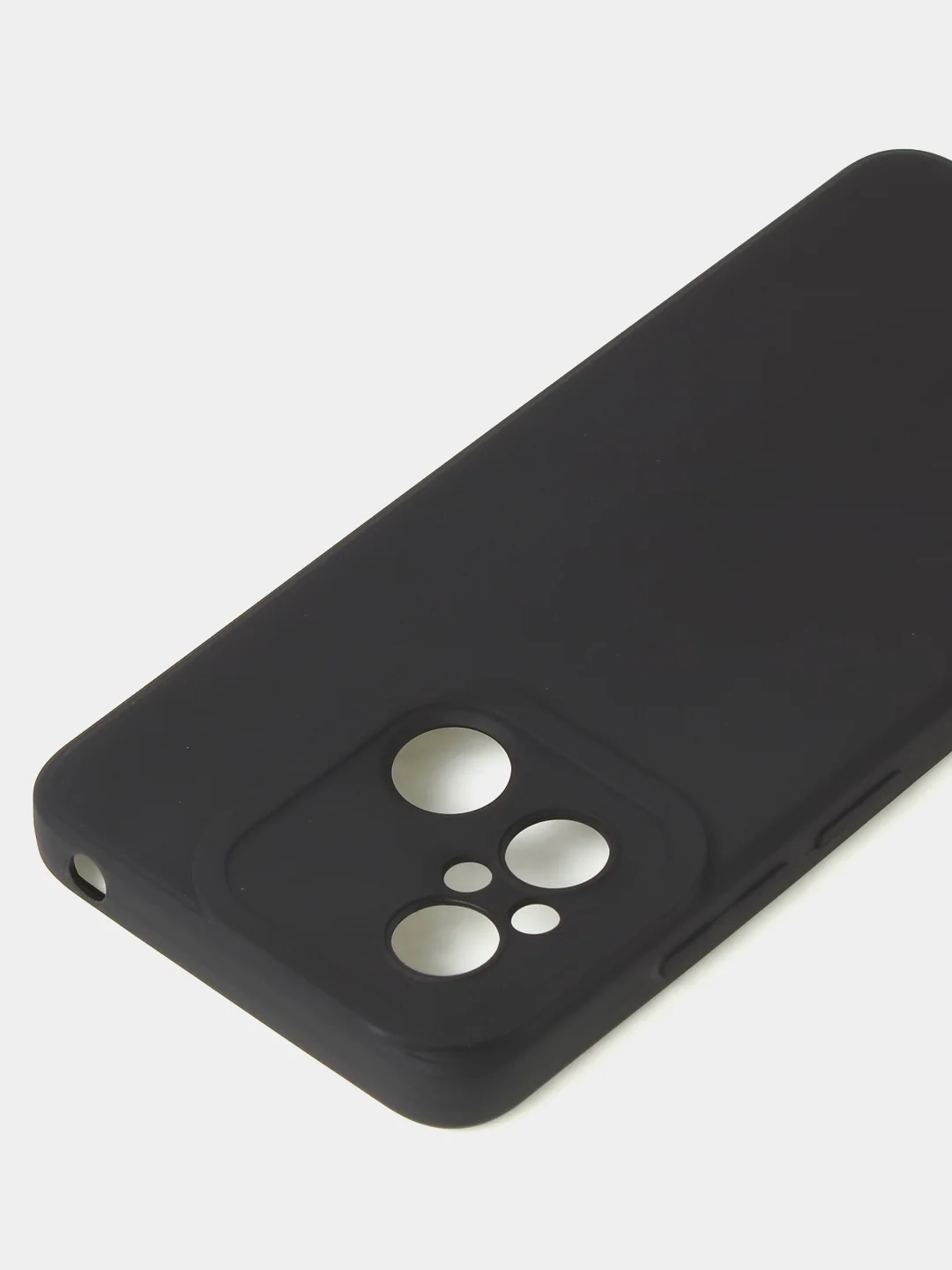 Черный чехол для Xiaomi Redmi 12C / Poco C55 матовый с дополнительной защитой камеры