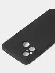 Черный чехол для Xiaomi Redmi 12C / Poco C55 матовый с дополнительной защитой камеры