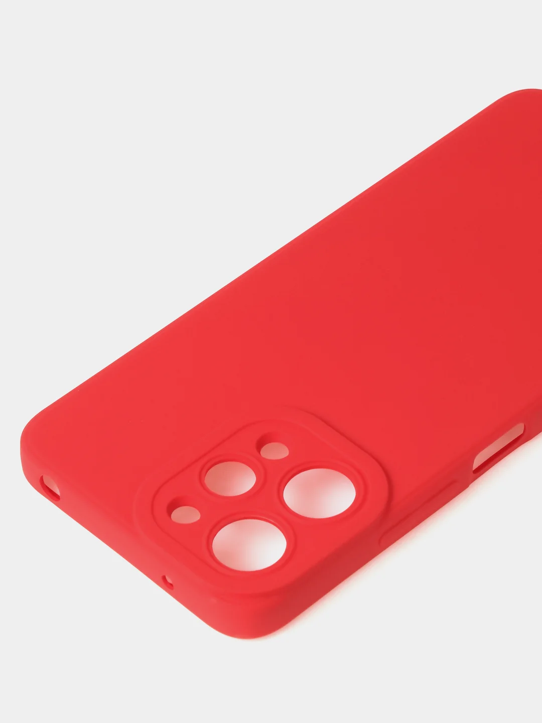 Красный чехол для Xiaomi Redmi 12 / Redmi Note 12R / Poco M6 Pro (5G) матовый с защитой камеры