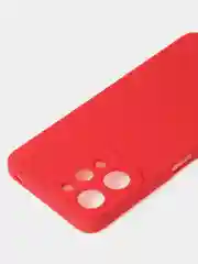 Красный чехол для Xiaomi Redmi 12 / Redmi Note 12R / Poco M6 Pro (5G) матовый с защитой камеры