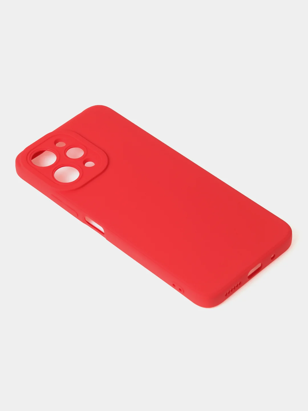 Красный чехол для Xiaomi Redmi 12 / Redmi Note 12R / Poco M6 Pro (5G) матовый с защитой камеры