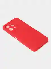 Красный чехол для Xiaomi Redmi 12 / Redmi Note 12R / Poco M6 Pro (5G) матовый с защитой камеры