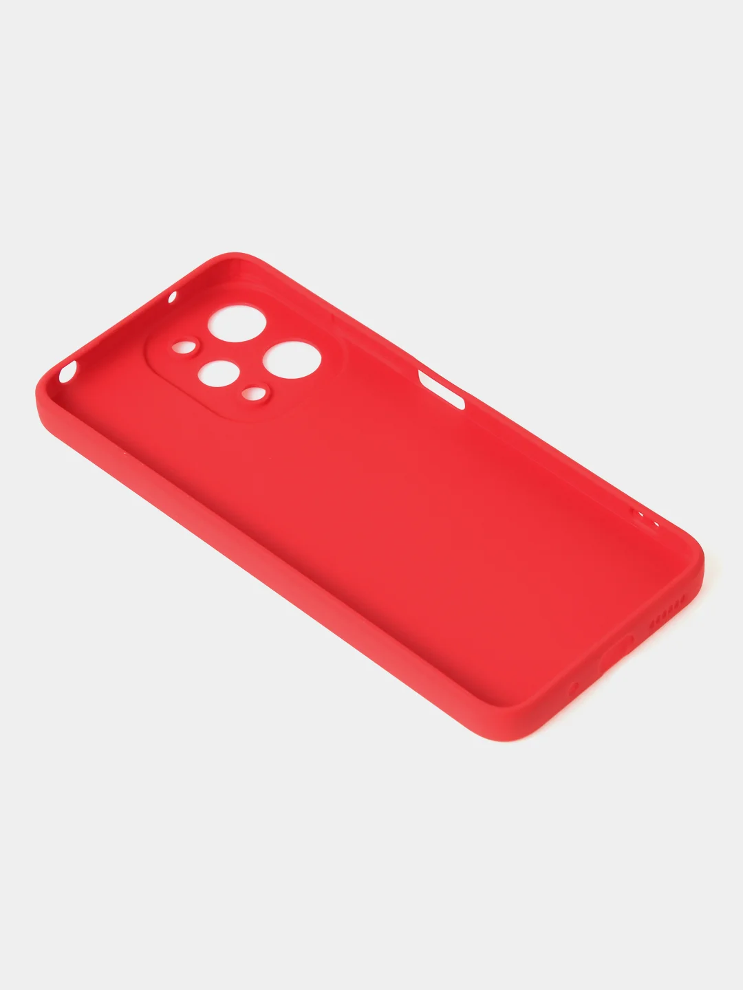 Красный чехол для Xiaomi Redmi 12 / Redmi Note 12R / Poco M6 Pro (5G) матовый с защитой камеры