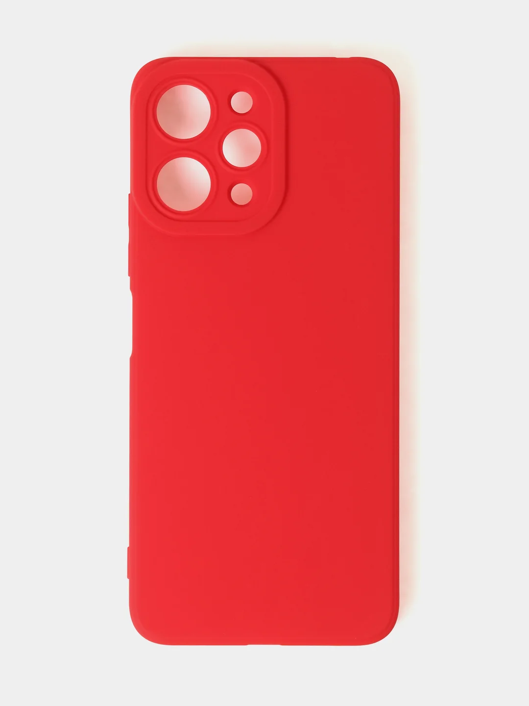 Красный чехол для Xiaomi Redmi 12 / Redmi Note 12R / Poco M6 Pro (5G) матовый с защитой камеры