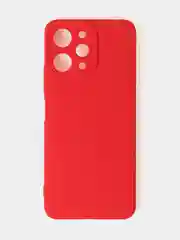 Красный чехол для Xiaomi Redmi 12 / Redmi Note 12R / Poco M6 Pro (5G) матовый с защитой камеры