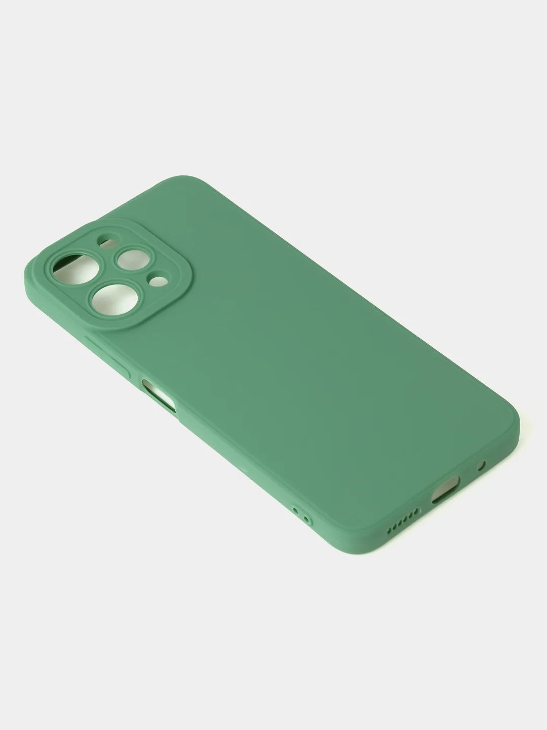Голубой чехол для Xiaomi Redmi 12 / Redmi Note 12R / Poco M6 Pro (5G) матовый с защитой камеры