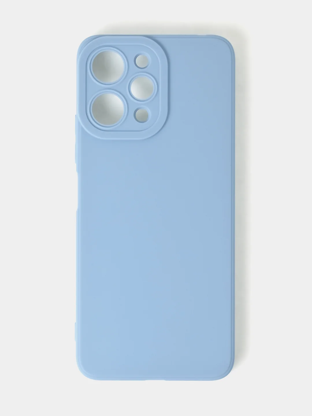 Голубой чехол для Xiaomi Redmi 12 / Redmi Note 12R / Poco M6 Pro (5G) матовый с защитой камеры