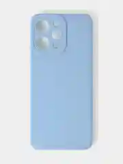 Голубой чехол для Xiaomi Redmi 12 / Redmi Note 12R / Poco M6 Pro (5G) матовый с защитой камеры