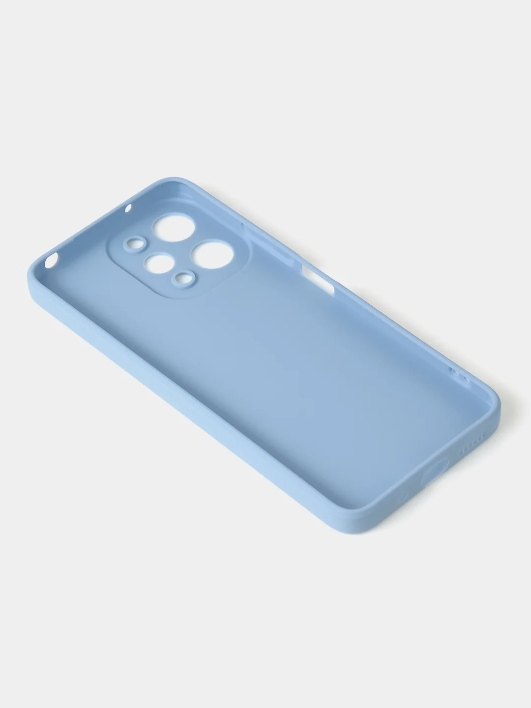 Голубой чехол для Xiaomi Redmi 12 / Redmi Note 12R / Poco M6 Pro (5G) матовый с защитой камеры