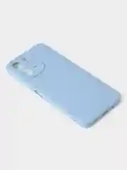 Голубой чехол для Xiaomi Redmi 12 / Redmi Note 12R / Poco M6 Pro (5G) матовый с защитой камеры