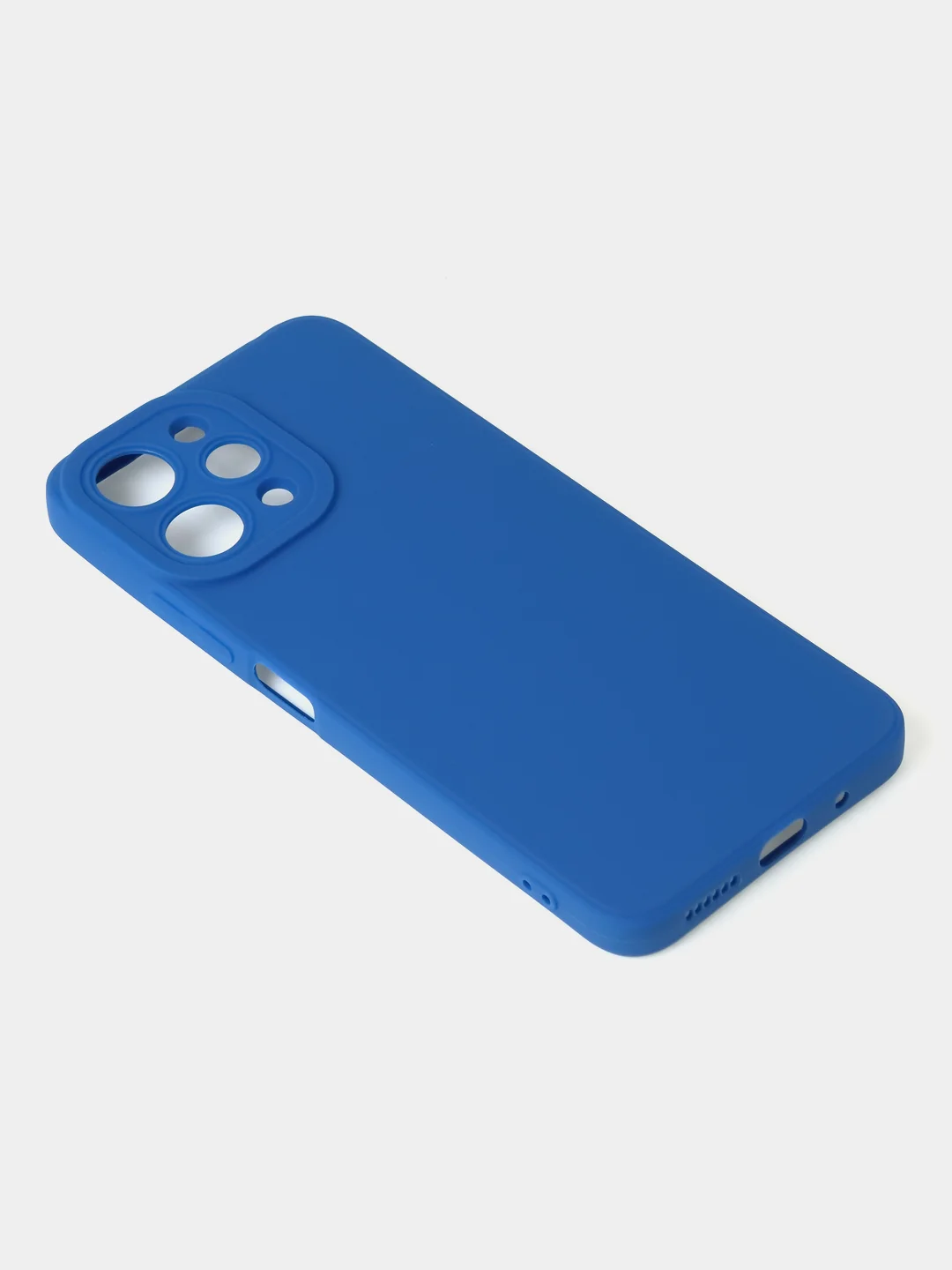 Синий чехол для Xiaomi Redmi 12 / Redmi Note 12R / Poco M6 Pro (5G) матовый с защитой камеры