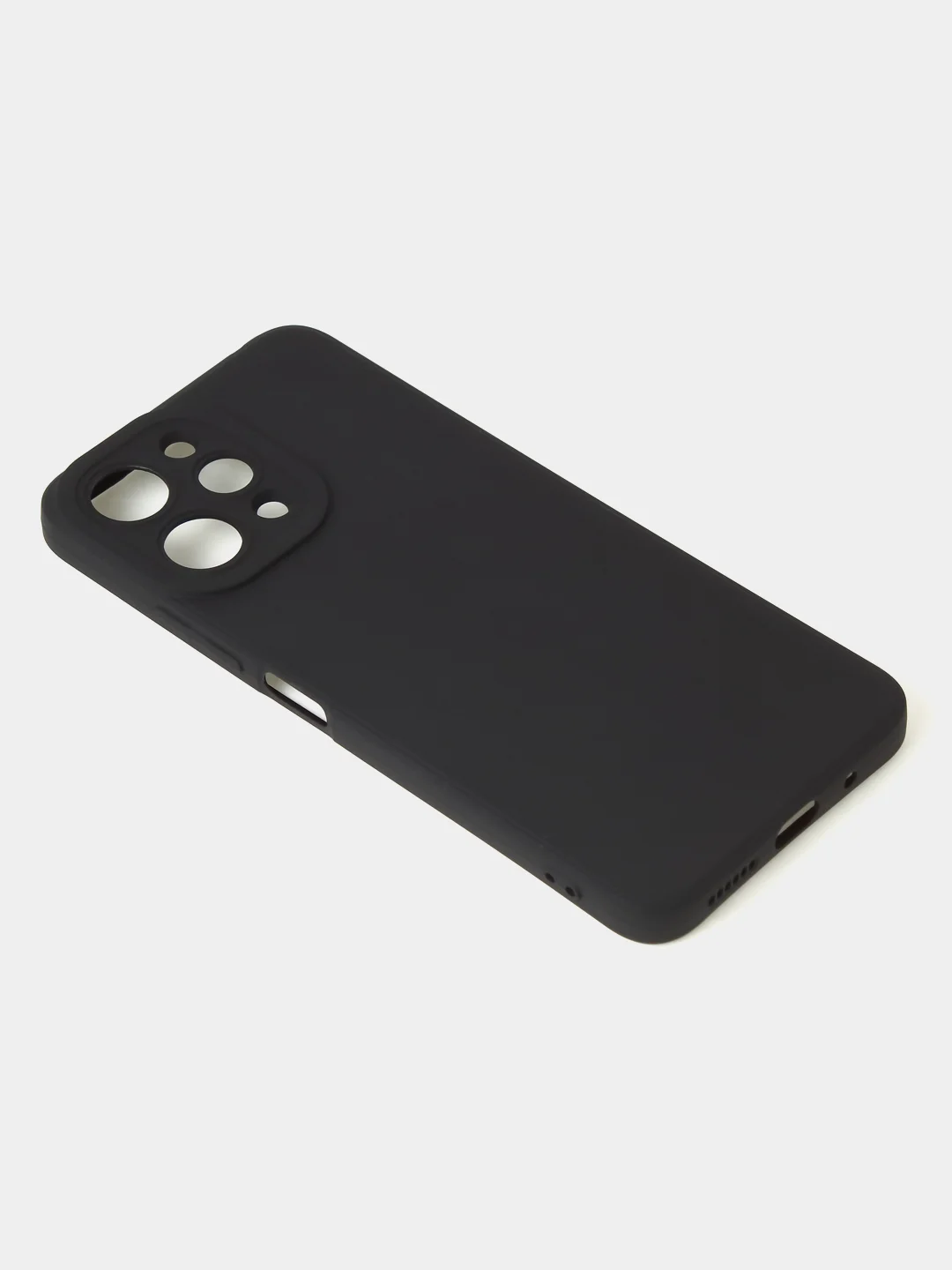 Черный чехол для Xiaomi Redmi 12 / Redmi Note 12R / Poco M6 Pro (5G) матовый с защитой камеры