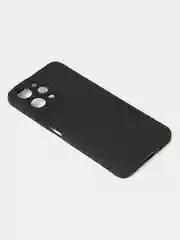 Черный чехол для Xiaomi Redmi 12 / Redmi Note 12R / Poco M6 Pro (5G) матовый с защитой камеры